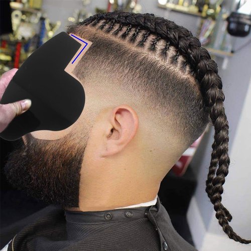 Beaupretty 4Pcs Hairline Enhancing Card Beard Shaping Template Hairline Optimizer Tool Mustache Lineup Stencil for Men Hair Cutting and Styling