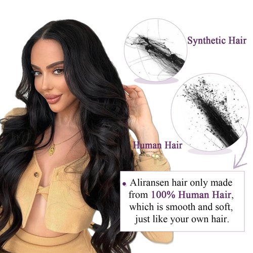 Human Hair Extensions Jet Black Clip in Hair Extensions Real Human Hair 85g Clip in Extension for Women 7Pcs 16 Inch Silky Straight Remy Human Hair #1 Clip ins