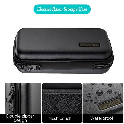 WIZONER Trimmer Case, Razor Storage Bag Shaver Travel Hard EVA Box for Electric Trimmer and Accessories - Case Only (Black)