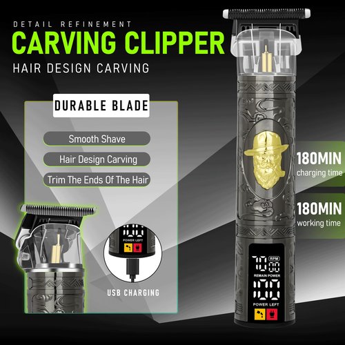 LQT Professional Hair Clippers for Men, Cordless Beard Trimmer Set, Barber-Grade Grooming Kit with USB Fast Charging, Lightweight & Low Noise for Home Use, Gift for Dad