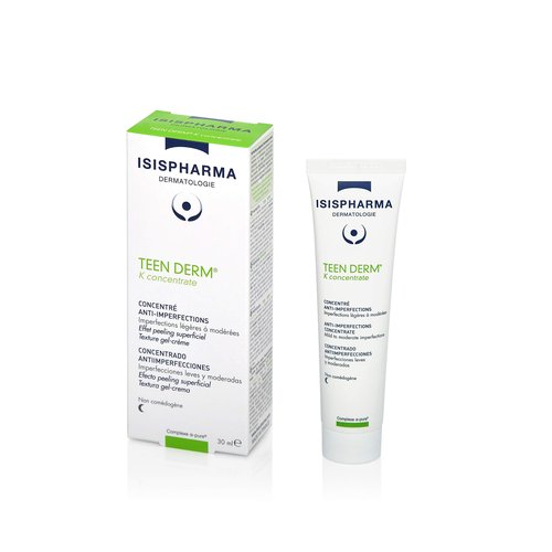 ISIS Pharma TEEN DERM K CONCENTRATE active serum 30ml for Oily skin with imperfections, Treat severe to serious acne