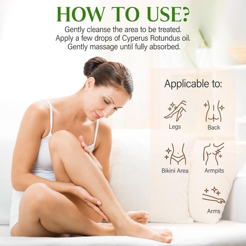 GOGIFTGO Cyperus Rotundus Oil,Cyprus Rotundus Oil for Hair Removal,Cyperus Oi-l Natural, Soothing and Gentle,Reducing Body Hair Growth,Smooth Skin & Hair Removal,60ml (2pcs)