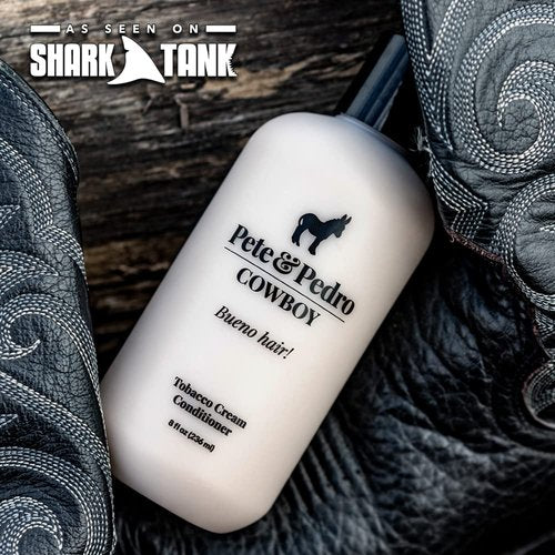 Pete & Pedro CLEAN Shampoo 8.5 oz & Cowboy Tobacco Cream Conditioner 8.5 oz Combo - Deep Cleansing Tea Tree Oil and Peppermint Shampoo | Nourishing Conditioner Tobacco Scent For Healthy Hair