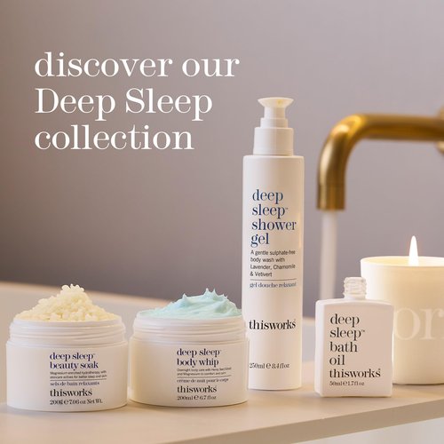 This Works Deep Sleep Beauty Bath Soak 200g - Luxury Bath Salts with Muscle Soothing Minerals Magnesium and Zinc, with Vitamin E for Brighter Skin