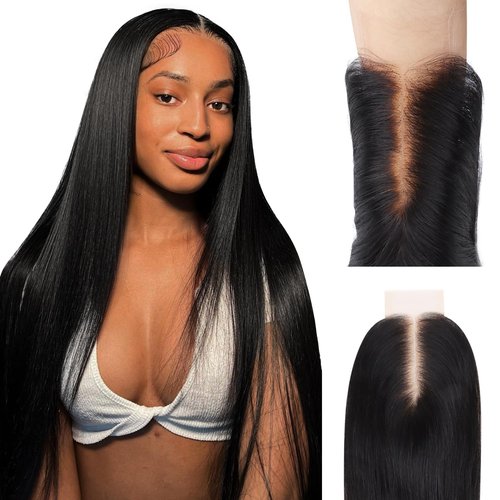 IDN BEAUTY SKINLIKE REAL HD 2x6 Lace Closure Human Hair Straight 14 Inch Bleached Single Knots HD Closure Ultra-thin 2x6 Lace Closure Virgin Human Hair 0.1 mm Pre Plucked Hairline Lace Closure