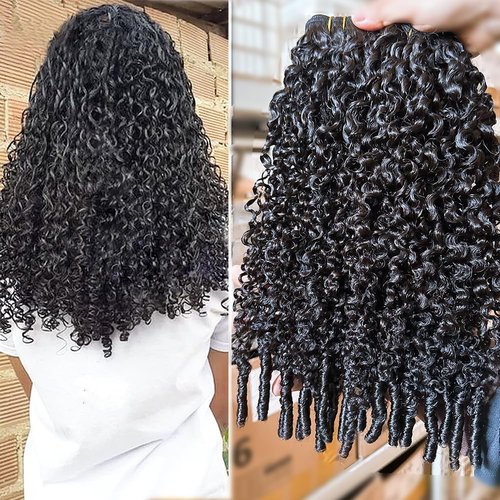 Burmese Curly Clip in Hair Extensions Human Hair 3C4A Lace Clip in Human Hair Extensions 7pcs 120g/set Spirally Curly Classic Clips Ins Real Human Hair Extension Full Head For Black Women 12 Inch