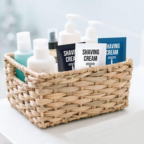 Shaving Cream Bulk Travel 8ml/0.28fl oz,Disposable Shaving Cream in Bulk Travel Shave Cream for Hotel Homeless （Jasmine, white tea and Unscented,pack of 300)