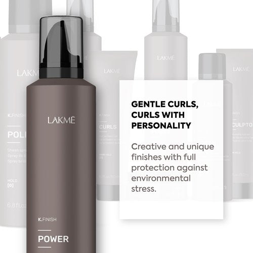 LAKMÉ K.Finish Power Strong Hold Hair Mousse, Volumizing Mousse, Extreme Hold, Frizz Control, 10.2 Fl Oz