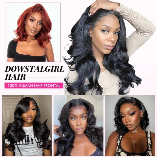 13x4 Lace Frontal Closure Body Wave Frontal Ear to Ear HD Lace Frontal Human Hair 100% Brazilian Virgin Human Hair Closure 16 Inch Frontals Hair Pieces for Women Free Part 150% Density