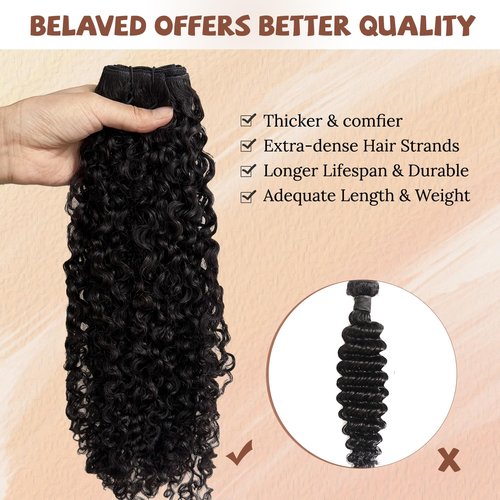 Burmese Bundles Premium Raw 100% Human Hair Water Wave High Rate 15A Unprocessed No Stray Short Hair Extensions Triple Lifespan Excellent Fullness Extra Thick From Top to End Black 14inch