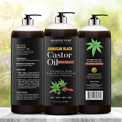 Majestic Pure Jamaican Black Castor Oil 16 fl oz and Vitamin E oil 8 fl oz