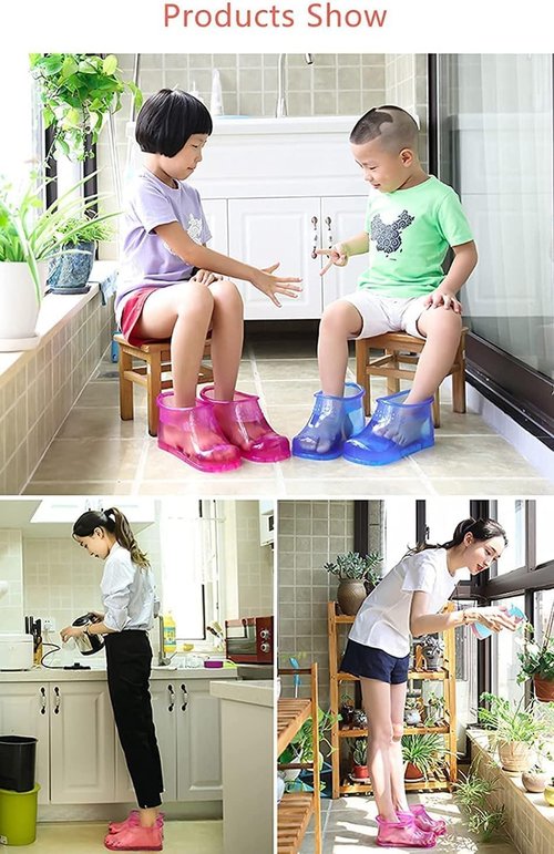 Luxmars Massage Foot Bath Shoes, Foot Soaking Bath Basin, Portable Hook-Type Foot Soaking Tub, Movable Pedicure Foot Tub for Thermal Massage to Promote Blood Circulation