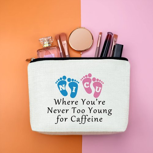 Thank You Gift for Nurse Midwife Women NICU Makeup Bag NICU Nurse Gifts Newborn Baby Nurse Cosmetic Bag Neonatal Nurse Gift Nursing Student NICU Preemie Nurse Gift Appreciation Thanksgiving Gift