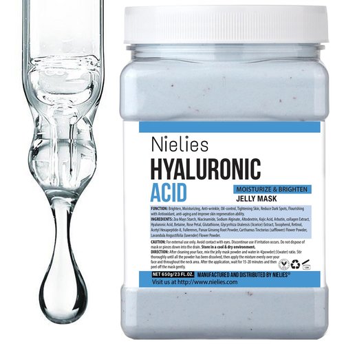 Nielies Jelly Face Mask for Facials - Hyaluronic Acid Hydrating Nourishing Jelly Mask | Vajacial Jelly Mask Powder | 23 Oz Jar
