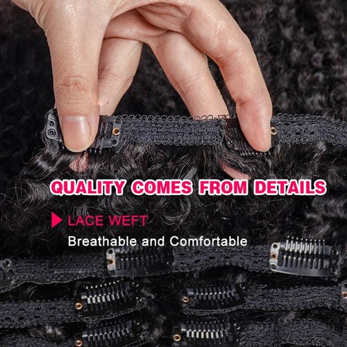 Burmese Curly Clip in Hair Extensions Human Hair 3C4A Lace Clip in Human Hair Extensions 7pcs 120g/set Spirally Curly Classic Clips Ins Real Human Hair Extension Full Head For Black Women 12 Inch