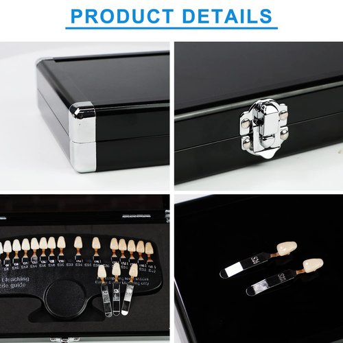 EZGO Professional 3D R-20 Dental Teeth Whitening Shade Guide for Dentist Tracking Teeth Whitening Course, 20 Colors Tooth Shade Guide