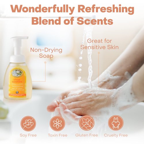 Oregon Soap Company - Foaming Hand Soap, Hand Soap Refills and Self Foaming Liquid Hand Soap, Liquid Hand Soap Bulk for Hand Wash, Ginger Grapefruit, 8.3 Oz, 3 Pack