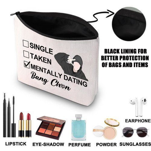 JNIAP Korean Group Stay Makeup Bag Korean Group Stay Gift Single Taken Mentally Dating With Bang C Stay Merchandise (With Bang mb)