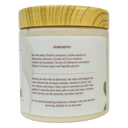 Shea Farms Natural Body Butter Shea Body Moisturizer with Natural Essential Oils to Deeply Nourish, Protect, and Rejuvenate dry Skin - Tea Tree and Lavender 14 oz