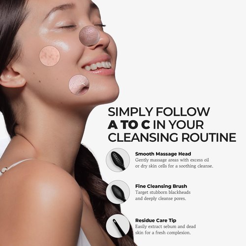 HEEDA Charcoal Double Cleansing Duo with Deep Pore Cleansing Brush