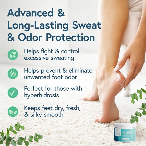 CREDA-FRESH Foot Lotion to Powder for Excessive Sweating - Plant Based Foot Powder for Smelly Feet - Foot Odor Eliminator & Foot Lotion for Dry Feet - 4oz
