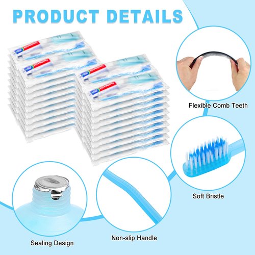 Gisdo 30 Travel Hygiene Kit Bulk Toiletry Kits Homeless Personal Hygiene Kit Bulk Homeless Care Package Travel Toiletry Kit Homeless Hygiene Kit Bulk Disposable Toiletry Kit(10-IN-1)