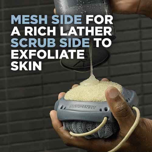 DOVE MEN + CARE Shower Tool For Stronger, Healthy-Feeling Skin Active Clean Scrubs and Exfoliates & Bar 3 in 1 Cleanser for Body