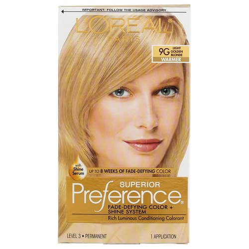 L’Oreal ParisSuperior Preference Rich Luminous Conditioning Colorant, Level 3 Permanent, Light Golden Blonde/Warmer 9G (Pack of 3)