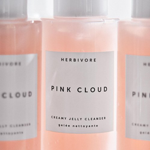 HERBIVORE Pink Cloud Creamy Jelly Cleanser | Hydrating Face Wash with Rosewater, Squalane + Tremella Mushroom, Gently Cleanses + Removes Makeup, Vegan, Plant-Based, Cruelty-Free 100 mL / 3.4 oz