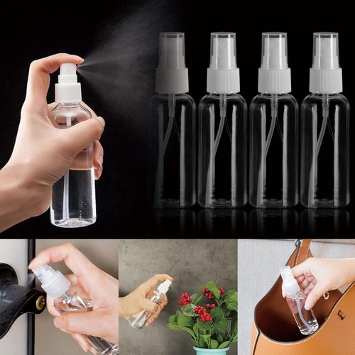 AODESTINY 100PCS 1oz/30ml Small Spray Bottle, Clear Fine Mist Spray Bottle Mini Empty Hair Spray Bottle, Plastic Refillable Cosmetic Containers for Plants, Cleaning, Misting & Skin Care