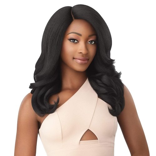 Outre Soft & Natural Synthetic Lace Front Wig - NEESHA 209 (1B Off Black)