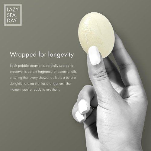 Lazy Spa Day - Energize with Awake: Lavender, Chamomile, Jasmine. Relax with Dream: Lemon, Eucalyptus, Grapefruit. 10-Piece Shower Steamer and Shower Bombs Aromatherapy Gift Set with Burlap Bag