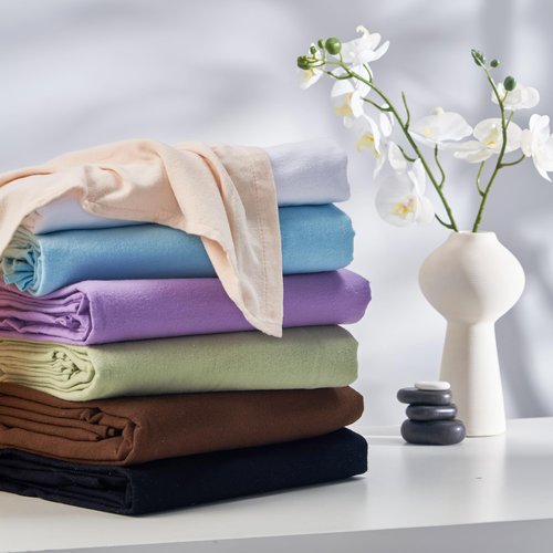 Master Massage Cotton Flannel Sheets Set (3 Piece Set) Massage Table Cover Set, Beauty Salon SPA Bed Replacement Cover, Includes Table Cover, Face Cushion Cover, Table Sheet, Sky Blue