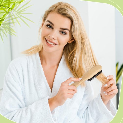 Weysat 24 Pack Boar Bristle Hair Brushes - Natural Wooden Handle Brushes for Thick Hair, Beard, Frizz Control, Pet Grooming, Smoothing Flyaways - Dual Use for Women, Men, Cat & Dog