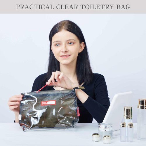 Rough Enough Clear TSA Approved Toiletry Bag Makeup Cosmetic Travel Bag Dopp Kit Men Shaving Kit Bag for Traveling Canvas Army Green