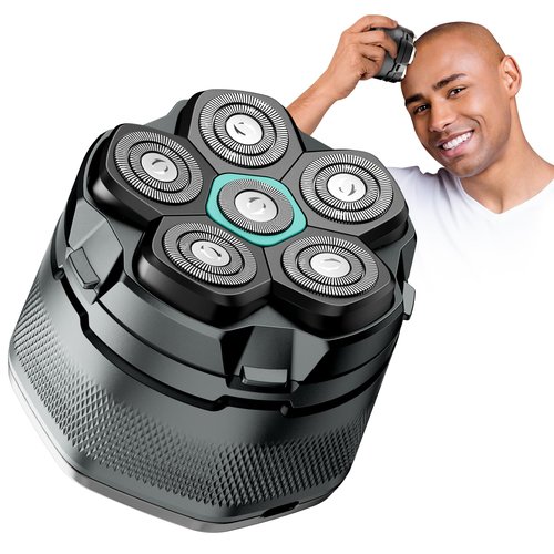 Head Shavers for Bald Men - kensen 6D Cordless Bald Head Shavers for Men, Body Shaver for Mens for Bald Heads and Face IPX6 Waterproof Wet/Dry Use LED Display Balding Clippers Heads Razor Mens Gift