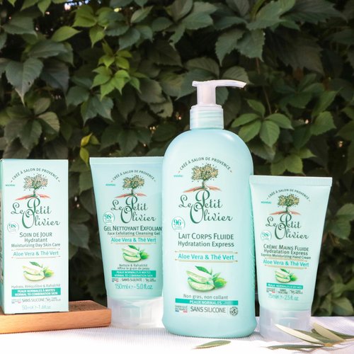 Le Petit Olivier Express Moisturizing Hand Cream - Aloe Vera And Green Tea - Express Moisturizing - No Greasy Or Sticky Feeling - Skin Is Soft And Silky - For Normal To Dry Skin - 2.5 Oz