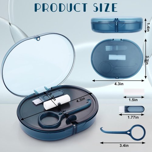 LONGMON Ultrasonic Retainer Cleaner and Retainer Storage Case Bundled Set Contains Ultrasonic Retainer Cleaner Machine and Double Layer Retainer Case