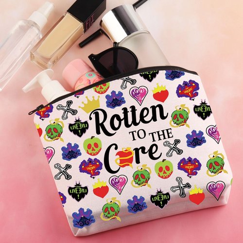 BDPWSS Villain Makeup Bag Villain Fans Gift Rotten To The Core Zipper Pouch Villain Queen Fans Gift Witchy Lover Gift (Rotten to Core)