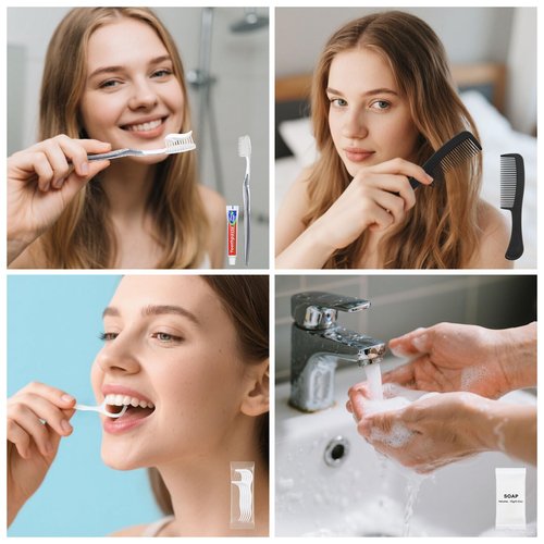 LLHQAMT Travel Toothbrush Kit, Hygiene Kit Comes in A Double Sealed Individual Package, Personal Hygiene Kit for Hotel, Camping, Home and Travel (20 Set)