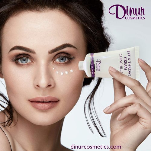 Dinur Cosmetics Chinchilla Eye & Throat Cream Reduces Fine Lines Wrinkles Puffy Eyes & Under Eye Dark Circles Penetrates Delicate Skin for Men & Women 1.7 oz. 50 ml