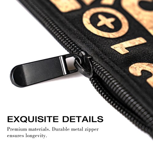 daaiurbags Wristlet Pouch Set 2-Piece for Women,Natural Cork Clutch Handbag Purse Wallet,Makeup Cosmetic Bag with Zipper for Travel,Commute,Gift
