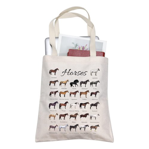 TOBGBE Horse Travel Bag - Inspirational Floral Equestrian Gift for Women (Many Horses)