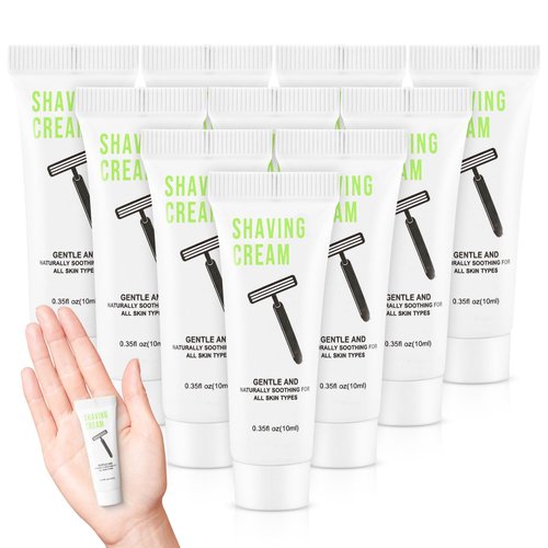 100 Shaving Cream Bulk Travel 10ml/0.35fl oz,Disposable Shaving Cream in Bulk Travel Shave Cream for Hotel Homeless,White Tea