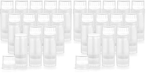 Mirrline 12 Pcs 60ml/2oz Empty Deodorant Containers Twist Up Plastic Deodorant Holder Tube for Lipstick Crayon Chapstick Sunscreen Bar - Translucent (Pack of 2)