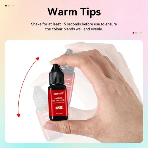 JODSONE 32 Colors Airbrush Gel Nail Polish, No Dilution Gel Nail Polish Strong Coverage, Highly Saturated Colors Ideal for At-home Salon Use
