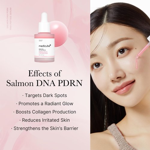 medicube Salmon DNA PDRN Duo for Beginner: Salmon DNA PDRN pink collagen jelly gel mask (4ea) and Salmon DNA PDRN Pink Peptide Serum, Pink glow serum | Holiday Stocking Stuffers