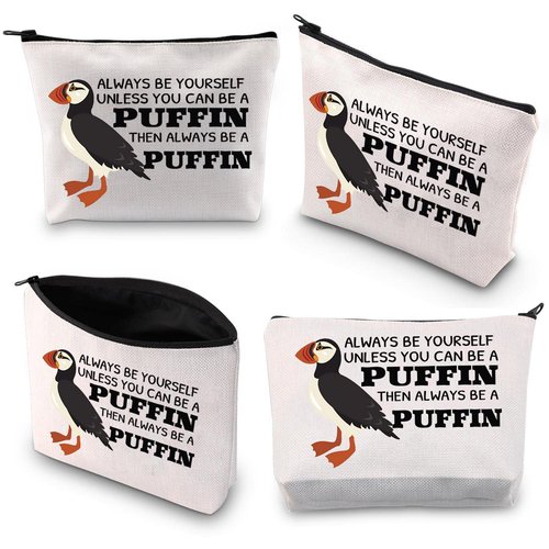 BDPWSS Puffins Gifts Puffin Bird Lover Gift Always Be Yourself Unless You Can Be A Puffin Then Always Be A Puffin Makeup Bag (Can be Puffin)