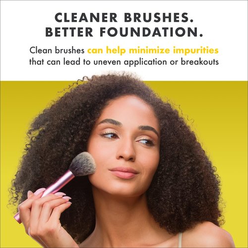 Cinema Secrets Original Makeup Brush Cleaner Solution - Professional Cleanser for Makeup Brushes - Quick-Drying, Rinse-Free Formula - Removes Stubborn Waterproof Make Up - Lemon (16 fl oz)