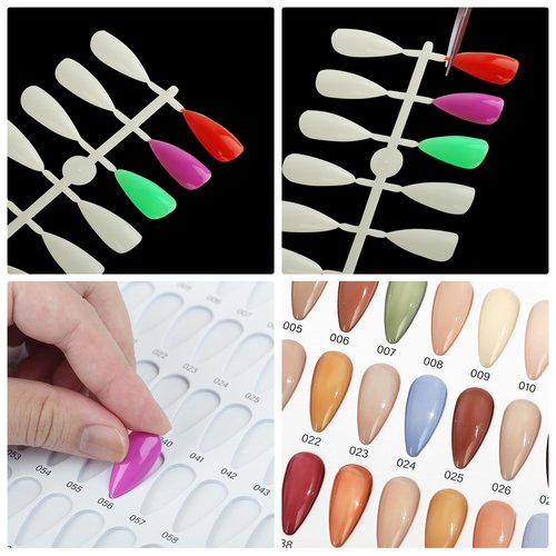 C12rtive 216 Nail Colors Book,Professional Nail Polish Chart Book with 240 Practice Tips & 1-300 Number Labels, Pre-Numbered Slots,Perfect for Salons and Home Use(Marble)